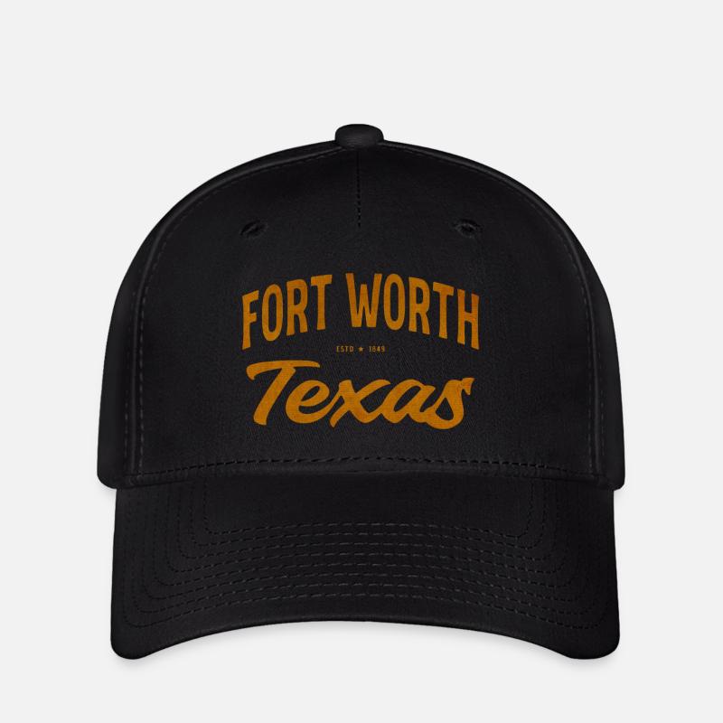 Fort Worth Texas Vintage - Flexfit Cap - Schwarz