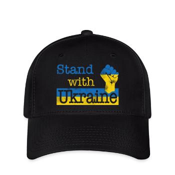 Stand with Ukraine! blue yellow - Flexfit Cap - black - Front