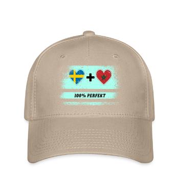 Maroc et Suède 100% Parfait / Cadeau - Casquette Flexfit - kaki - Devant