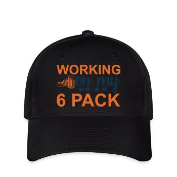 6er pack - Flexfit Cap - Schwarz - Vorne