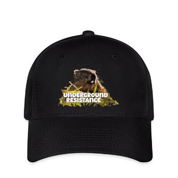 Murmeltier Underground Resistance 2024 - Flexfit Cap - Schwarz - Vorne