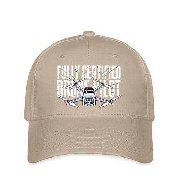 Zertifizierter Drohnenpilot - Halten Sie Momente aus der Luft fest! - Flexfit Cap - Khaki - Vorne