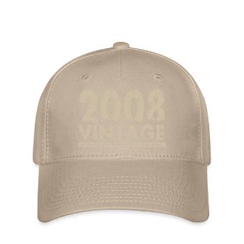 Jahrgang 2008 Bursdag - Unikat - Flexfit Cap - Khaki - Vorne