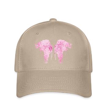 ailes d’ange, rose, ailes colorées, graffiti - Casquette Flexfit - kaki - Devant