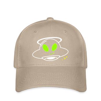 Cute Alien UFO Pilot Kawaii Vector - Flexfit Cap - khaki - Front