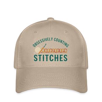 Compter les mailles de façon obsessionnelle Amant du crochet drôle - Casquette Flexfit - kaki - Devant