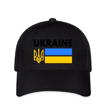 Ukraine - Flexfit Cap - Schwarz - Vorne