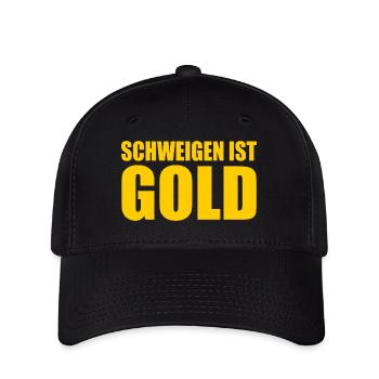 schweigen ist gold - Flexfit Cap - Schwarz - Vorne