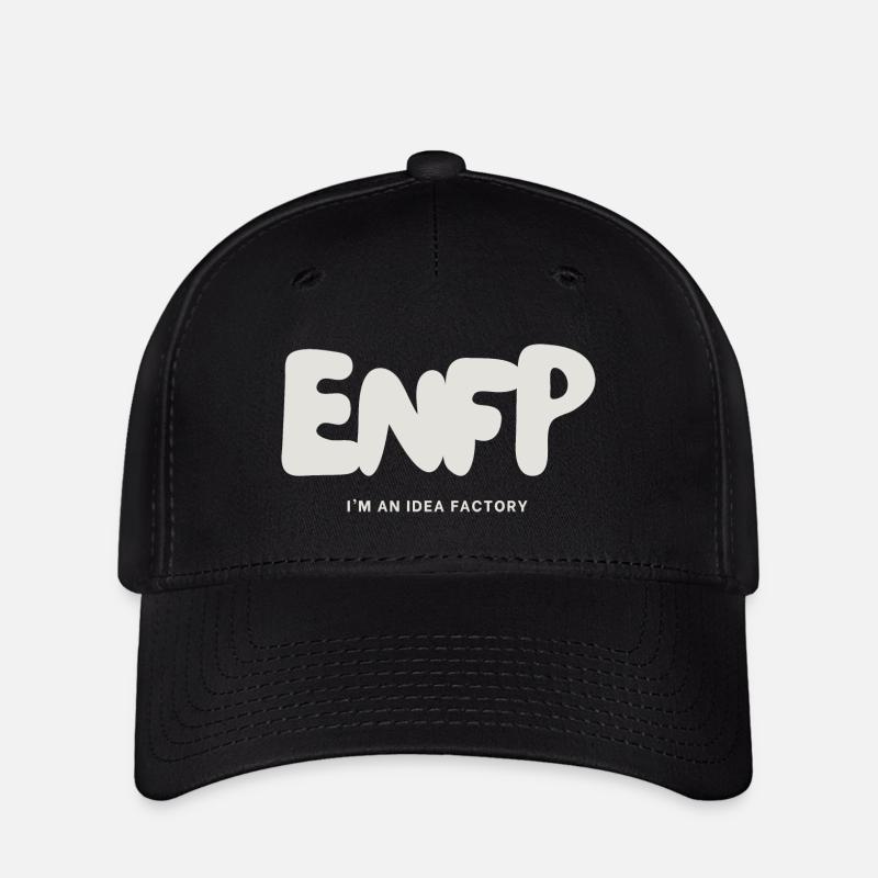 ENFP Myers Briggs MBTI Extrovertierte Persönlichkeit - Flexfit Cap - Schwarz