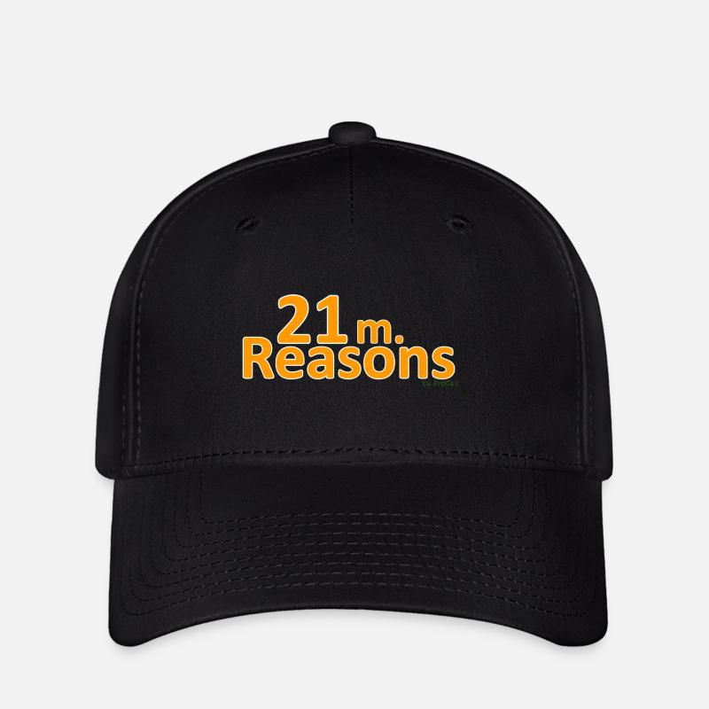 21m Reasons - Flexfit Cap - Schwarz