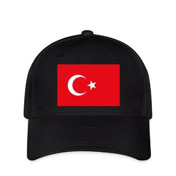 Türkei Flagge - Flexfit Cap - Schwarz - Vorne
