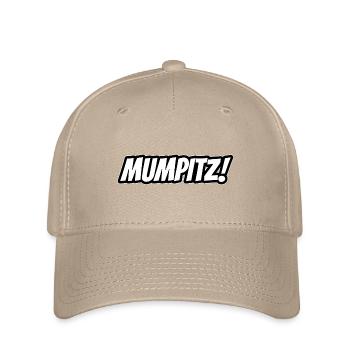 Mumpitz Quatsch deutsche Sprache witzige Wörter - Flexfit Cap - Khaki - Vorne