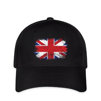 Brushstroke Union Jack Flag - Flexfit Cap - black - Front