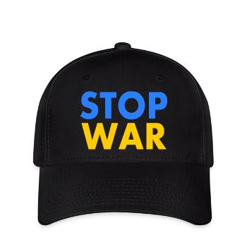 Stop war - Casquette Flexfit - noir - Devant