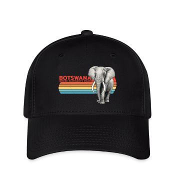 Elefant Botswana - Flexfit Cap - Schwarz - Vorne