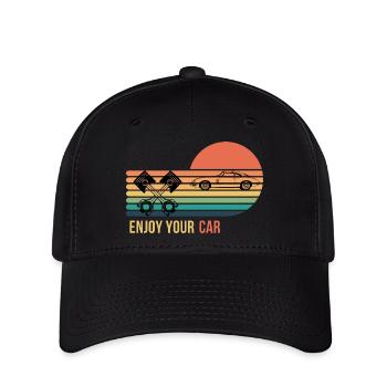 Profitez de votre voiture - Casquette Flexfit - noir - Devant