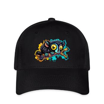 Lémurien noir - Casquette Flexfit - noir - Devant