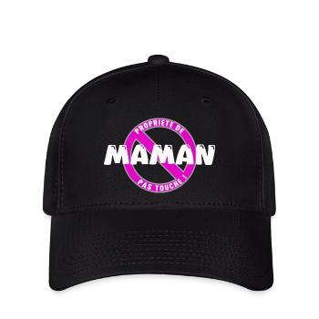Mom's Property, White - Flexfit Cap - black - Front