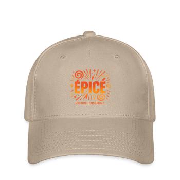 Einzigartiges Spicy Logo Set - Flexfit Cap - Khaki - Vorne