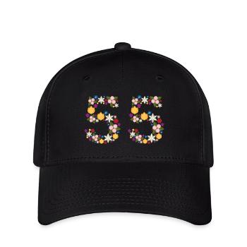 Flowers 55 - Flexfit Cap - black - Front
