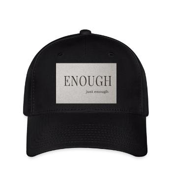 Genug – gerade genug - Flexfit Cap - Schwarz - Vorne