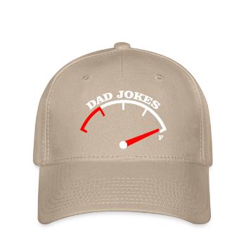 Papa-Witze Meter-Abschlag-Design - Flexfit Cap - Khaki - Vorne