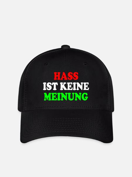 hass ist keine meinung - Flexfit Cap - Schwarz