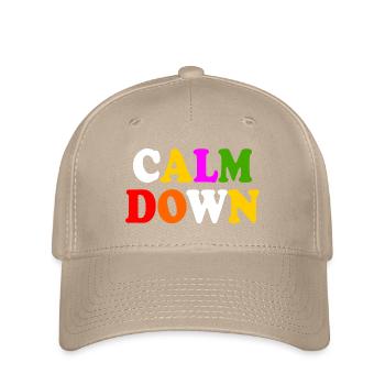 Calm down - Flexfit Cap - Khaki - Vorne