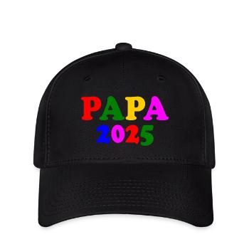 Papa 2025 - Flexfit Cap - Schwarz - Vorne