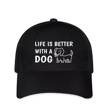 Hunde Sprüche Hundebesitzer dog mom - Flexfit Cap - Schwarz - Vorne