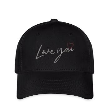 Love you - Flexfit Cap - Schwarz - Vorne