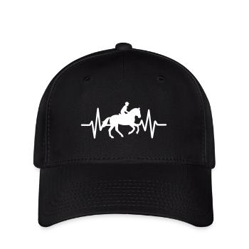 Herzschlag Reiten - Flexfit Cap - Schwarz - Vorne