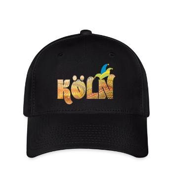 köln karneval e 37 - Flexfit Cap - Schwarz - Vorne