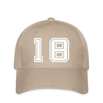 18.Geburtstag volljährig - Flexfit Cap - Khaki - Vorne