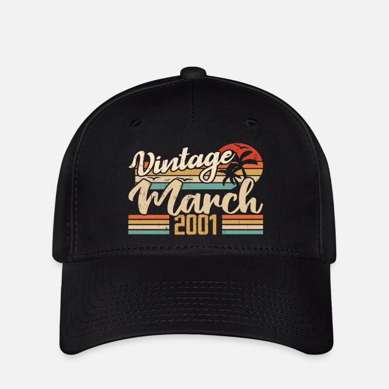 Geburtstagsgeschenk März 2001 Geschenk März 2001 - Flexfit Cap - Schwarz