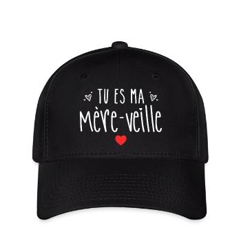 Jeux De Mots Fête Des Mères Cadeau Maman - Casquette Flexfit - noir - Devant