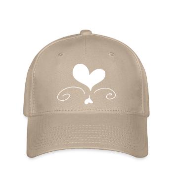 Coeur Amour Symbole Forme - Casquette Flexfit - kaki - Devant