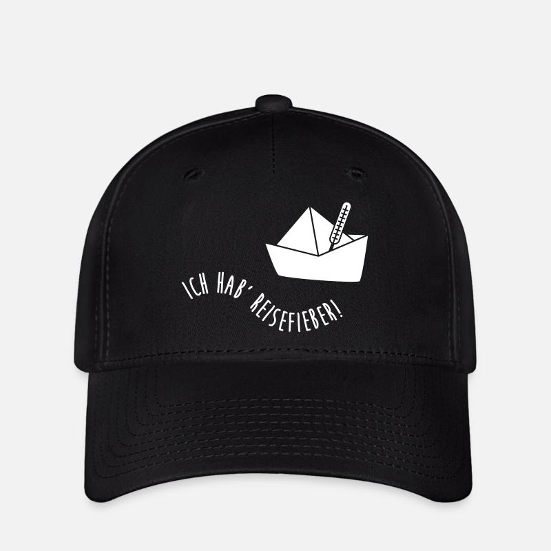 Reisefieber Welle Papierboot Urlaub Meer Reise - Flexfit Cap - Schwarz