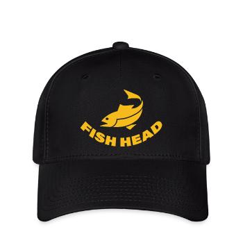FISH HEAD - Flexfit Cap - Schwarz - Vorne