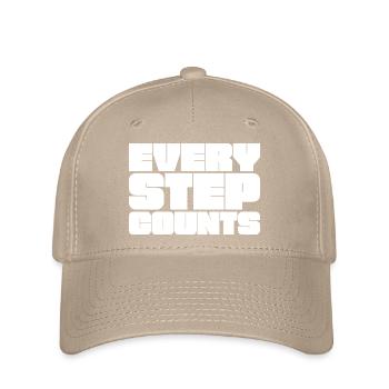 Every step counts - Flexfit Cap - khaki - Front