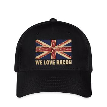 We Love Bacon UK Meme - Flexfit Cap - black - Front