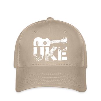 Hawaiian Ukulele Uke Uke - Flexfit Cap - Khaki - Vorne
