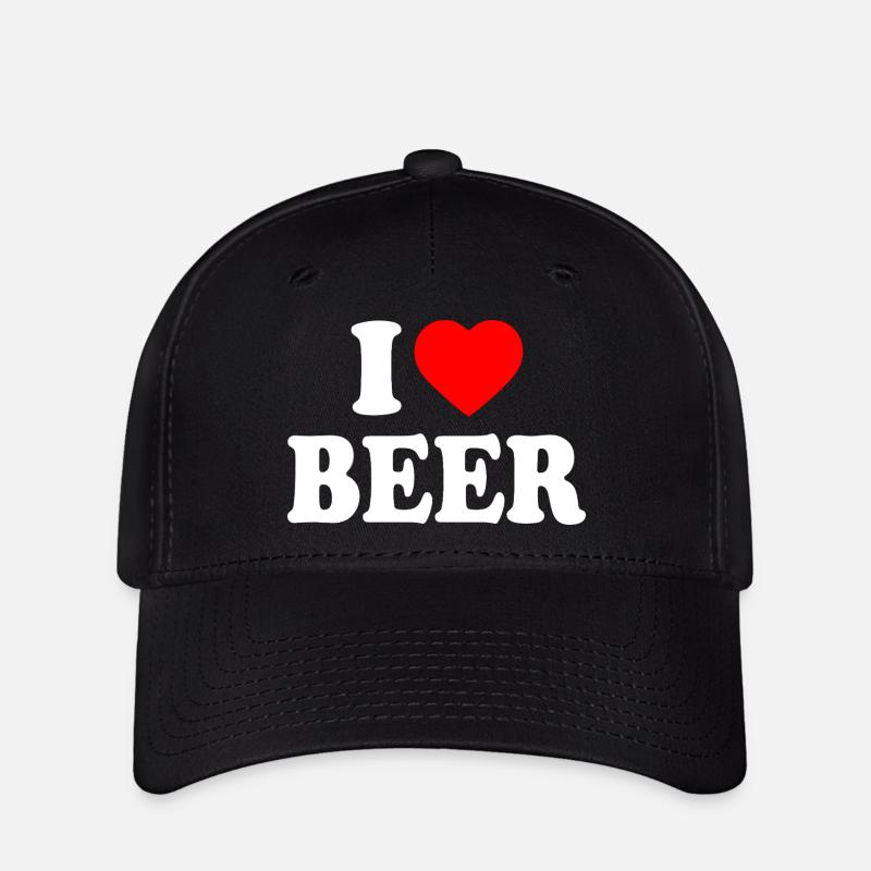 I Love Beer - Flexfit Cap - Schwarz
