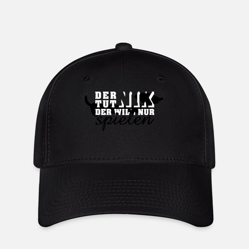 stretch teckel / stretch dachshund (1c) - Casquette Flexfit - noir