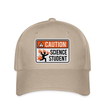 Caution science student - physics / chemistry - Flexfit Cap - khaki - Front