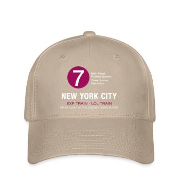 new york city metro 7 train flushing queens times - Flexfit Cap - Khaki - Vorne