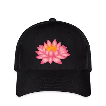 Yoga Lotusblume - Flexfit Cap - Schwarz - Vorne