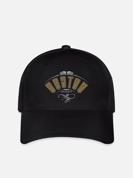 Boston Massachusetts - Flexfit Cap - Schwarz