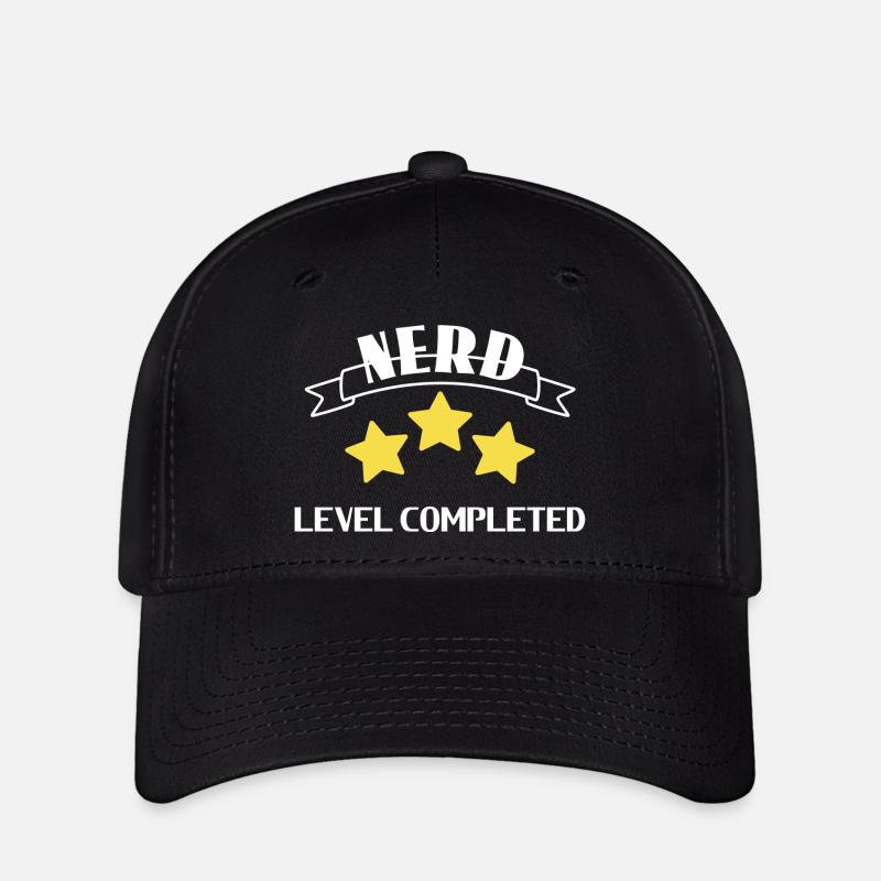 Nerd - Streber - Casquette Flexfit - noir
