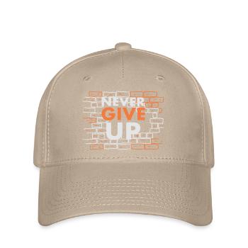 Gib niemals auf - Flexfit Cap - Khaki - Vorne